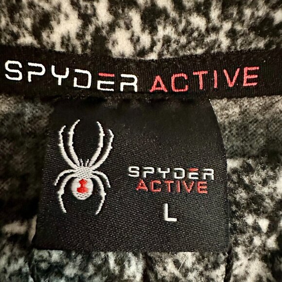 New Spyder Fleece Active Pullover Women's Size L Half Zip Thumbhole Slits Soft - Picture 4 of 16